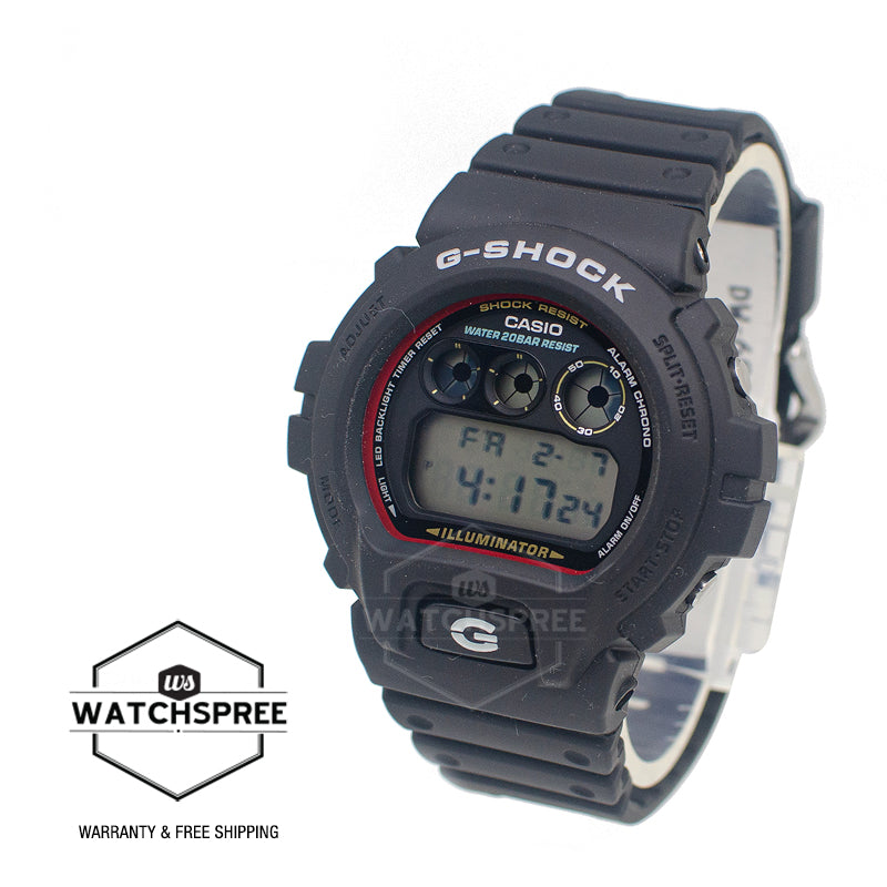 Casio G-Shock Iconic Original Colors DW6900RL-1 Orologio Digitale Nero - Sportivo, Resistente Agli Urti, Colori Originali Rosso, Blu E Giallo