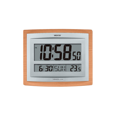 Casio Digital Woodgrain Pattern Resin Wall / Desk Clock ID15SA-5D ID-15SA-5D ID-15SA-5