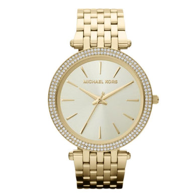 Michael Kors Ladies' Darci Glitz Gold Dial Pave Bezel Watch MK3191 Watchspree
