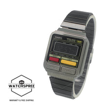 Load image into Gallery viewer, Casio Digital Vintage Grey Ion Plated Stainless Steel Band Watch A120WEGG-1B
