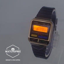 Load image into Gallery viewer, Casio Digital Vintage Style Stranger Things Collaboration Model Translucent Black Resin Band Watch A120WEST-1A
