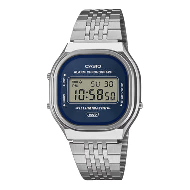 Casio Digital Vintage Style Stainless Steel Band Watch A140WE-2A