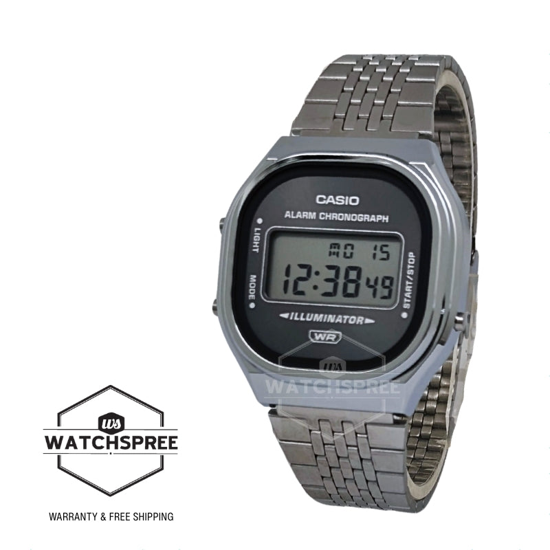 Casio Digital Vintage Style Stainless Steel Band Watch A140WE-8A