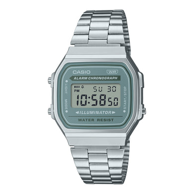 Casio Digital Vintage Stainless Steel Band Watch A168WA-3A
