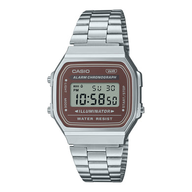 Casio Digital Vintage Stainless Steel Band Watch A168WA-5A