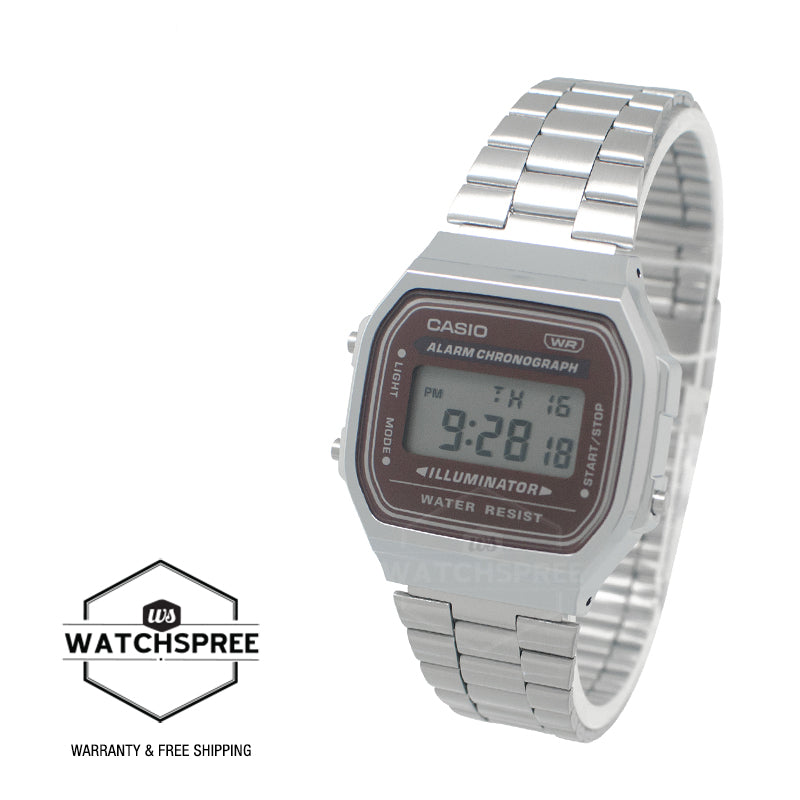 Casio Vintage Style Digital Stainless Steel Band Watch A168WA-5A
