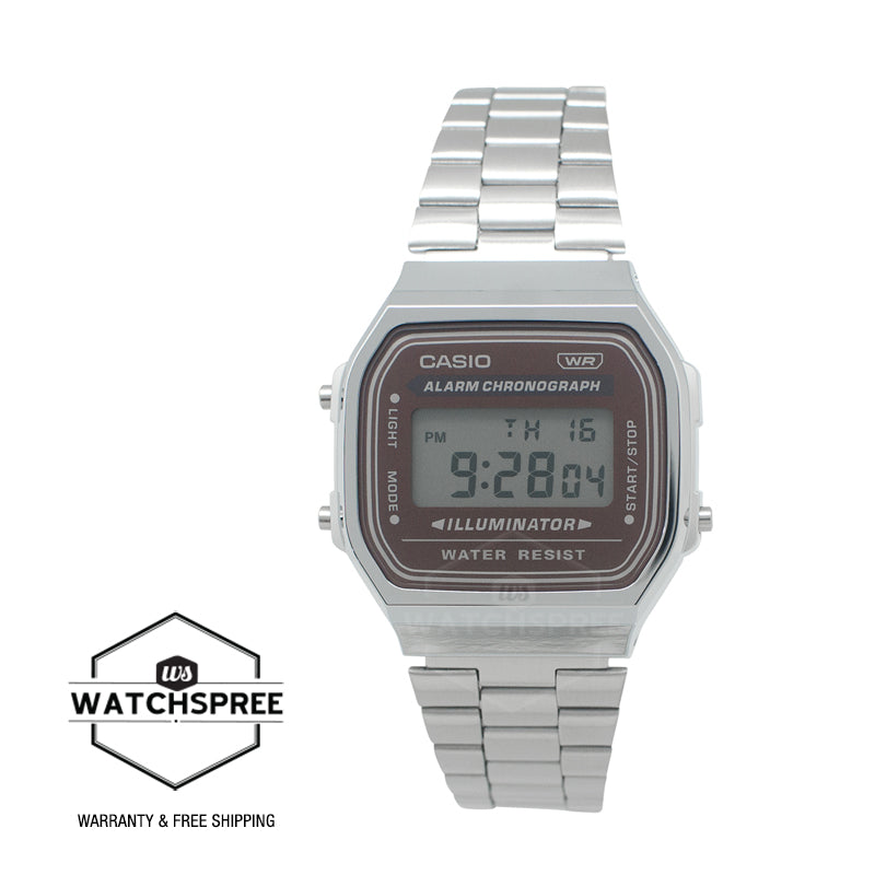 Casio Vintage Style Digital Stainless Steel Band Watch A168WA-5A