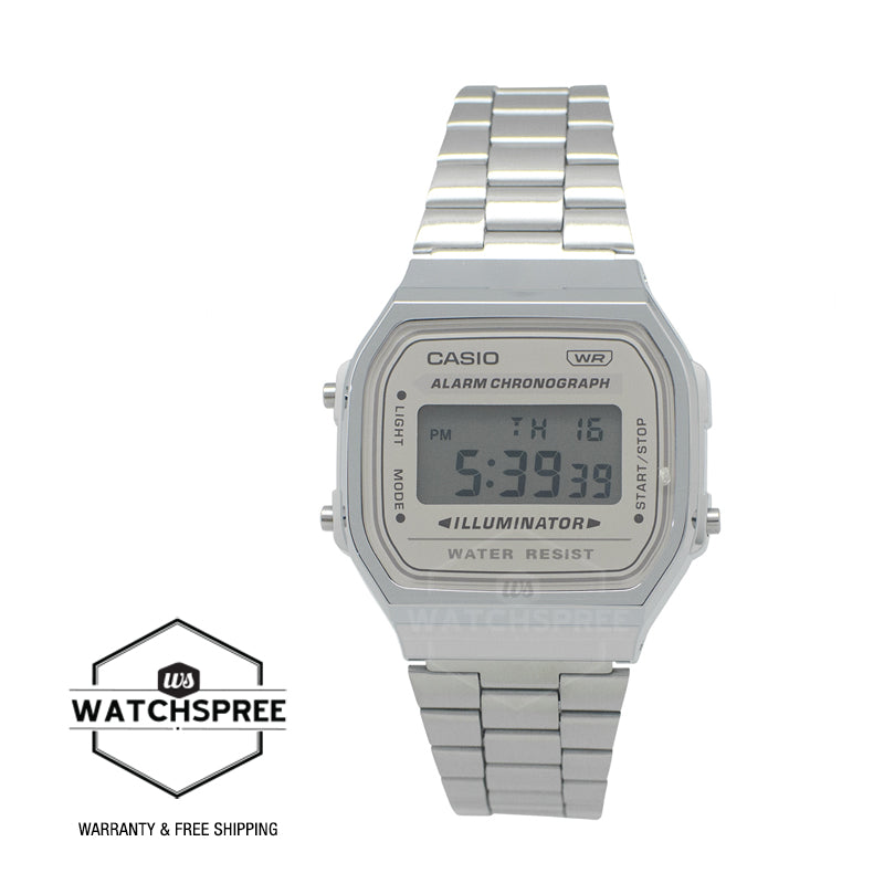 Casio Vintage Digital Stainless Steel Band Watch A168WA-8A