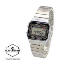 Load image into Gallery viewer, Casio Vintage Standard Digital Silver Stainless Steel Band Watch A700W-1A
