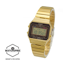 Load image into Gallery viewer, Casio Vintage Standard Digital Gold Ion Plated Stainless Steel Band Watch A700WG-9A
