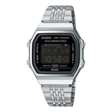 Casio Digital Vintage Style Bluetooth¶¸ Step Tracker Stainless Steel Band Watch ABL100WE-1B ABL-100WE-1B