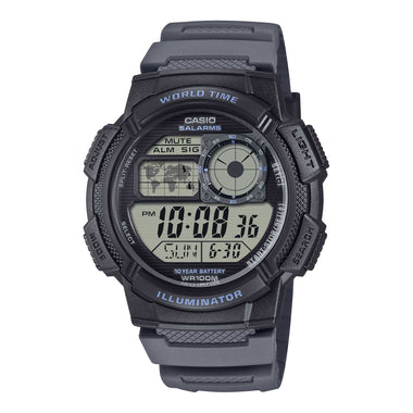 Casio Digital Dual Time Grey Resin Band Watch AE1000W-8A AE-1000W-8A