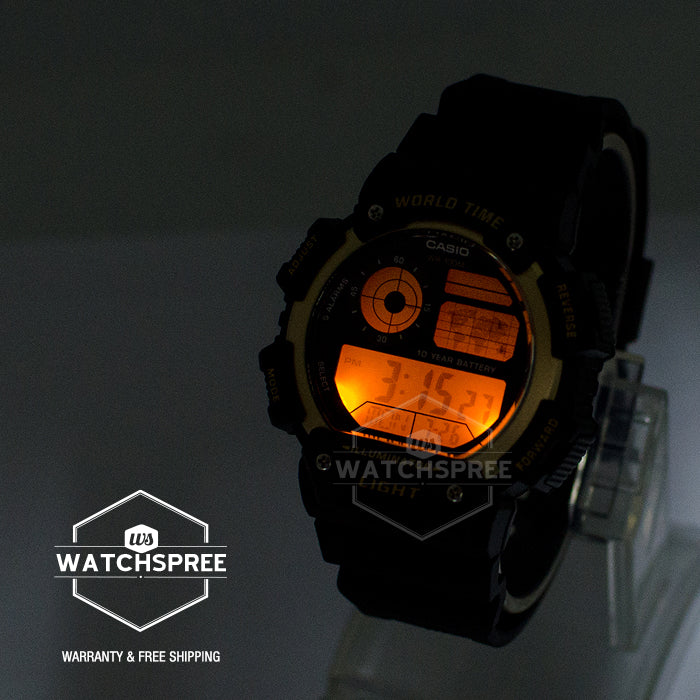 Casio Standard Digital Black Resin Band Watch AE1400WH-9A AE-1400WH-9A