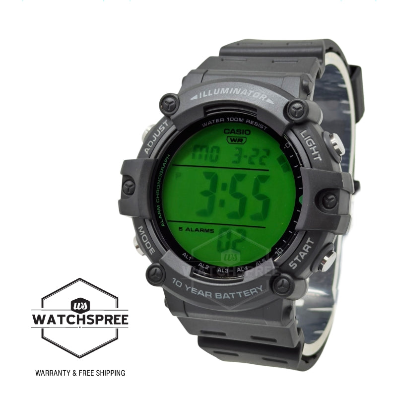 Casio Digital Dual Time Black Resin Band Watch AE1500WHC-1A AE-1500WHC-1A