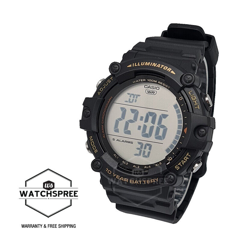 Casio Digital Black Resin Band Watch AE1500WHX-1A AE-1500WHX-1A