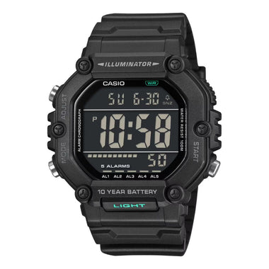 Casio Digital Dual Time Black Resin Band Watch AE1600HX-1B AE-1600HX-1B