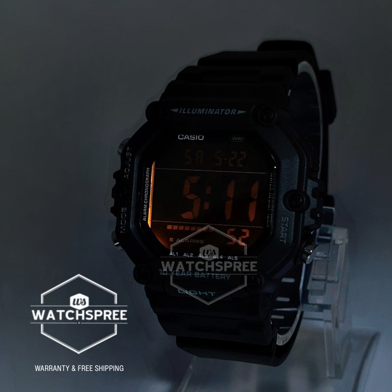 Casio Digital Dual Time Black Resin Band Watch AE1600HX-1B AE-1600HX-1B