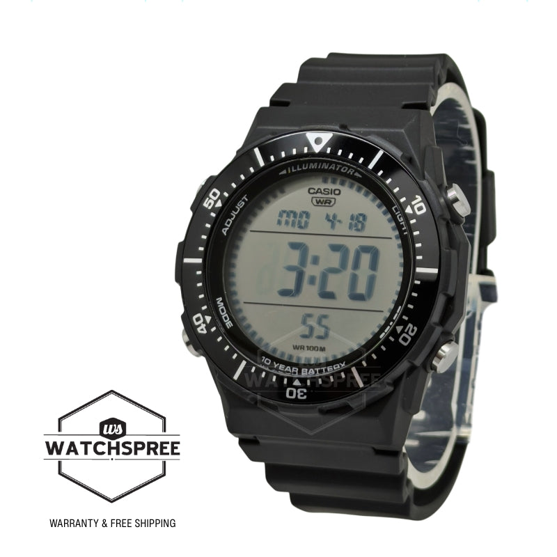 Casio Digital Dual Time Black Resin Band Watch AE1700H-1B AE-1700H-1B