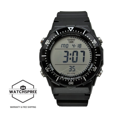 Casio Digital Dual Time Black Resin Band Watch AE1700H-1A AE-1700H-1A