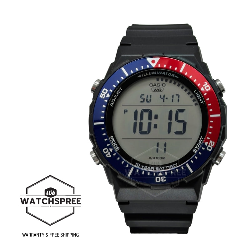 Casio Digital Dual Time Black Resin Band Watch AE1700H-1A2 AE-1700H-1A2