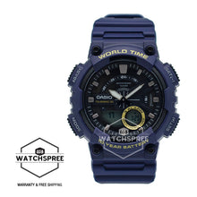 Load image into Gallery viewer, Casio Men&#39;s Standard Analog Digital Navy Blue Resin Band Watch AEQ110W-2A AE-Q110W-2A
