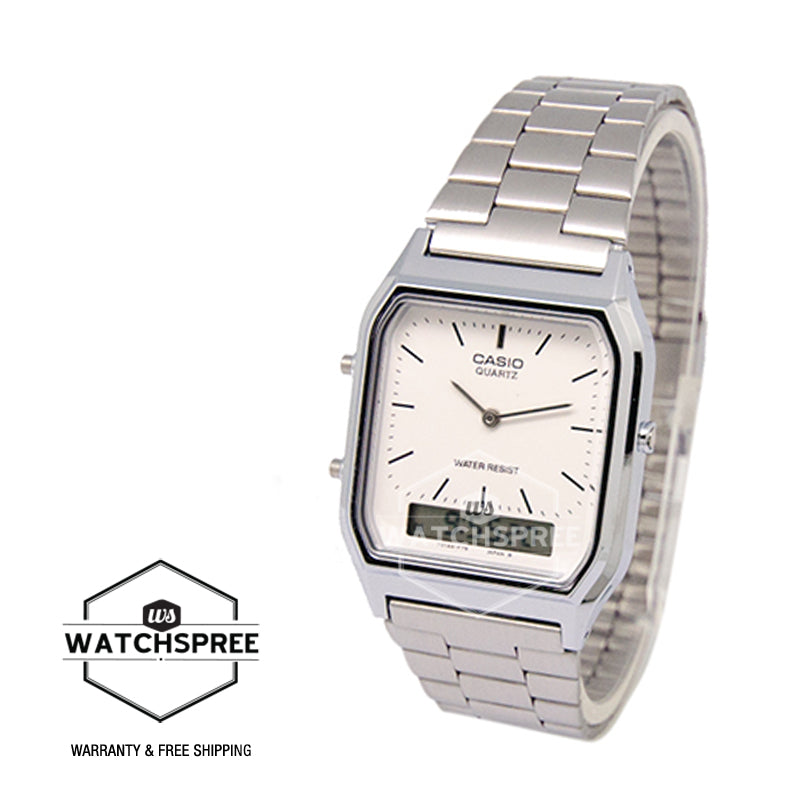 Casio Vintage Style Stainless Steel Band Watch AQ230A-7D
