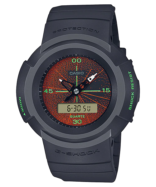 Casio G-Shock AW-500 Lineup Music Night Tokyo Series Black Resin Band Watch AW500MNT-1A AW-500MNT-1A