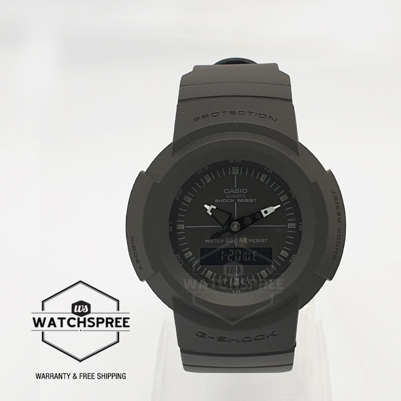 Casio G-Shock Analog-Digital Classic AW-500 Series Black Resin Strap Watch AW500BB-1E AW-500BB-1E