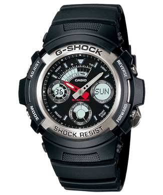 Casio G-Shock Analog Digital Sports Black Resin Band Watch AW590-1A AW-590-1A