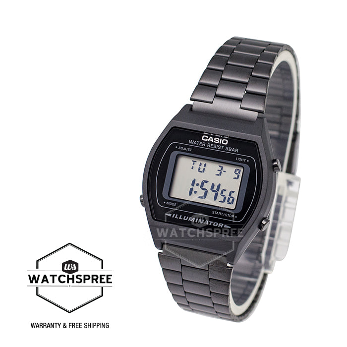 Casio Standard Digital Retro Design Black Ion Plated Band Watch B640WB-1A
