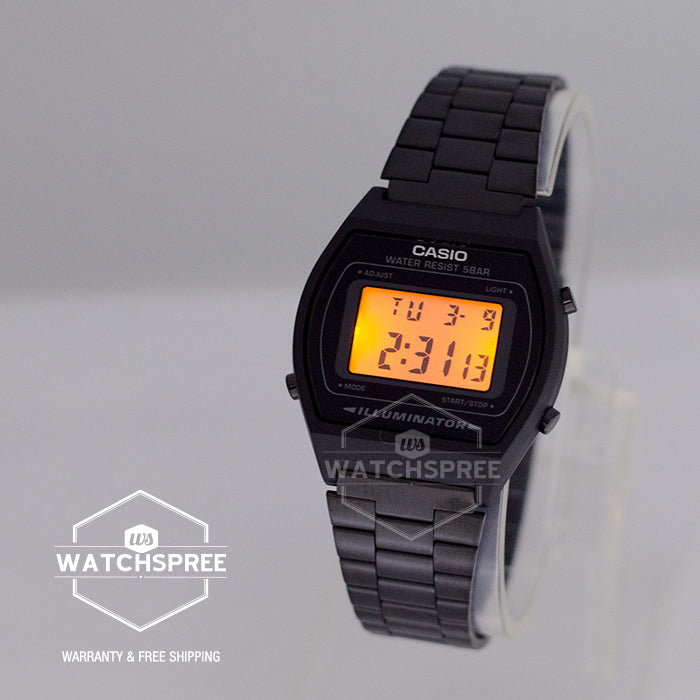 Casio Standard Digital Retro Design Black Ion Plated Band Watch B640WB-1A