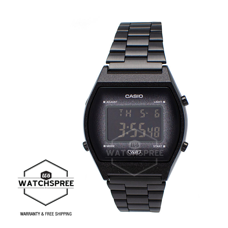 Casio Digital Black Ion Plated Stainless Steel Band Watch B640WBG-1B