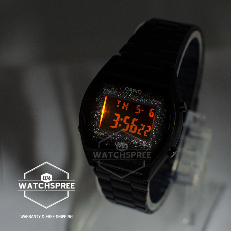 Casio Digital Black Ion Plated Stainless Steel Band Watch B640WBG-1B