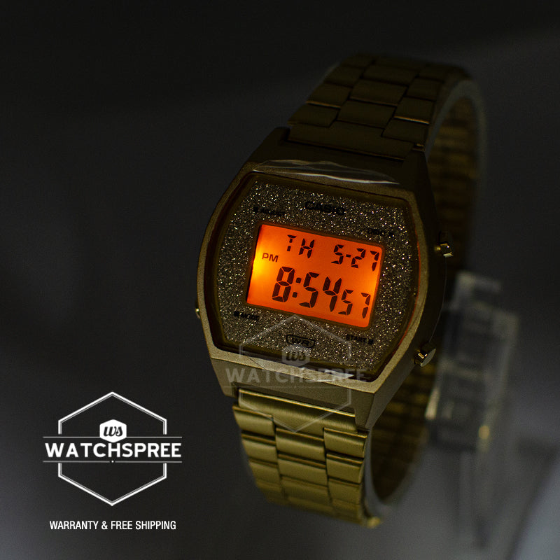 Casio Digital Gold Ion Plated Stainless Steel Band Watch B640WGG-9D B640WGG-9