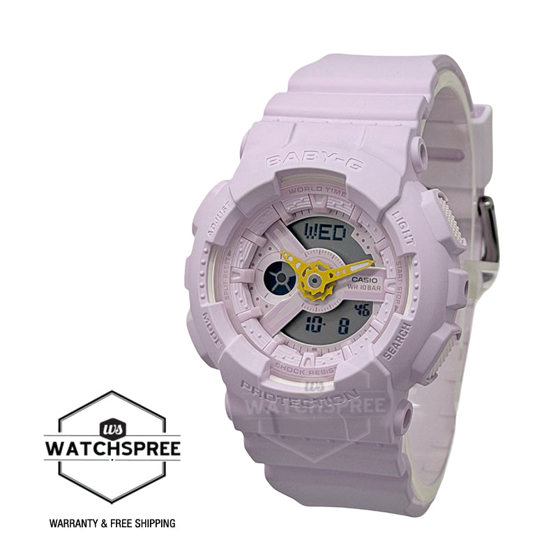 Casio Baby-G BA-110 Lineup Purple Resin Band Watch BA110AH-6A BA-110AH-6A