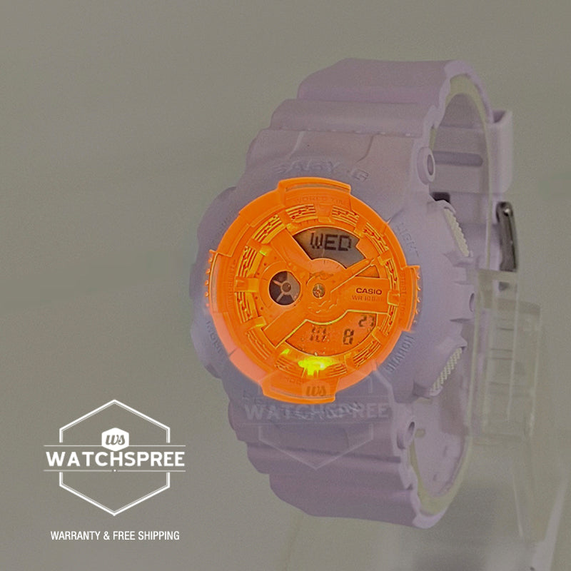 Casio Baby-G BA-110 Lineup Purple Resin Band Watch BA110AH-6A BA-110AH-6A