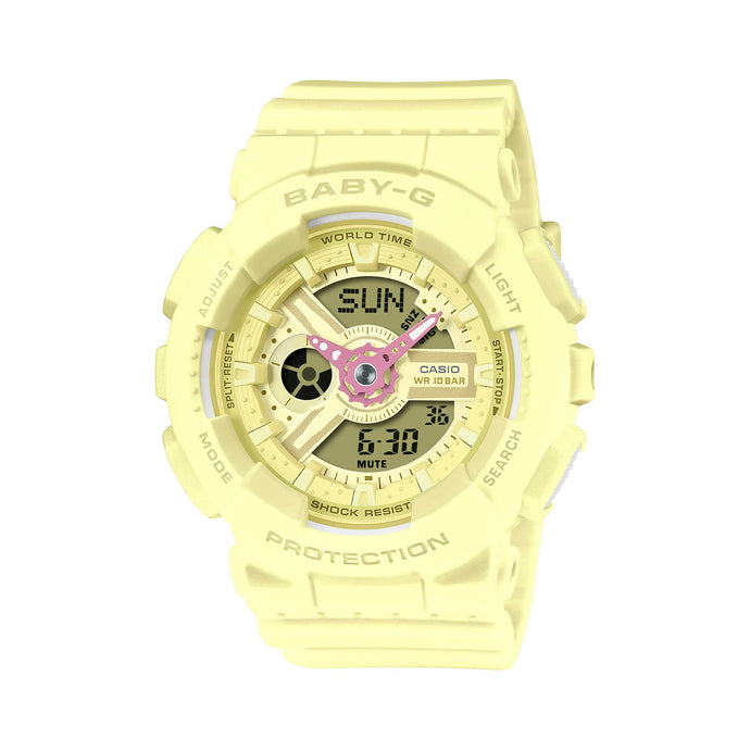 Casio Baby-G BA-110 Lineup Yellow Resin Band Watch BA110AH-9A BA-110AH-9