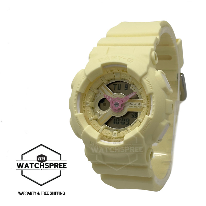 Casio Baby-G BA-110 Lineup Yellow Resin Band Watch BA110AH-9A BA-110AH-9