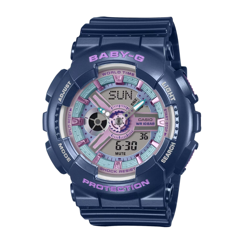Casio Baby-G BA-110 Lineup Metallic Colour Series Blue Resin Band Watch BA110MC-2A BA-110MC-2A