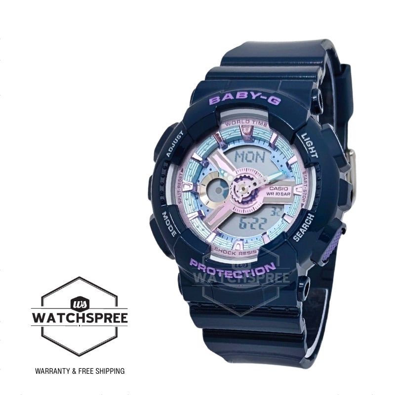 Casio Baby-G BA-110 Lineup Metallic Colour Series Blue Resin Band Watch BA110MC-2A BA-110MC-2A
