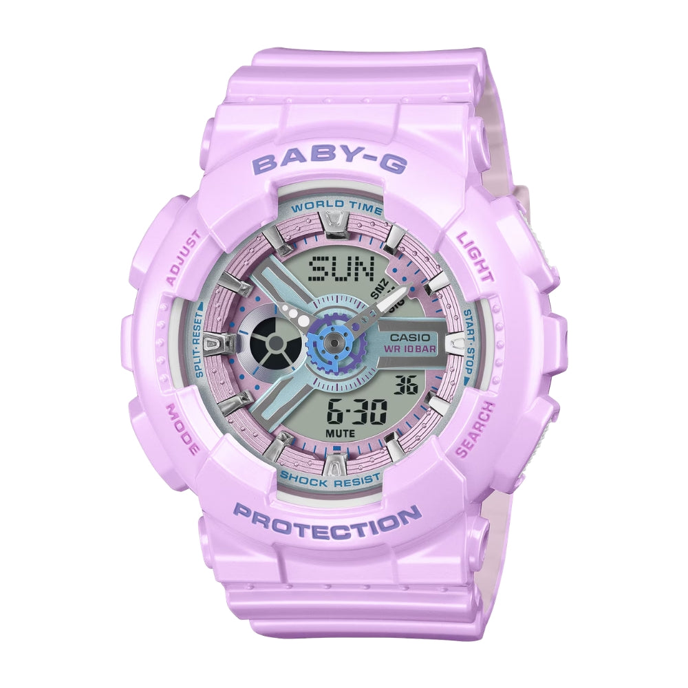 Casio Baby-G BA-110 Lineup Metallic Colour Series Light Purple Resin Band Watch BA110MC-6A BA-110MC-6A