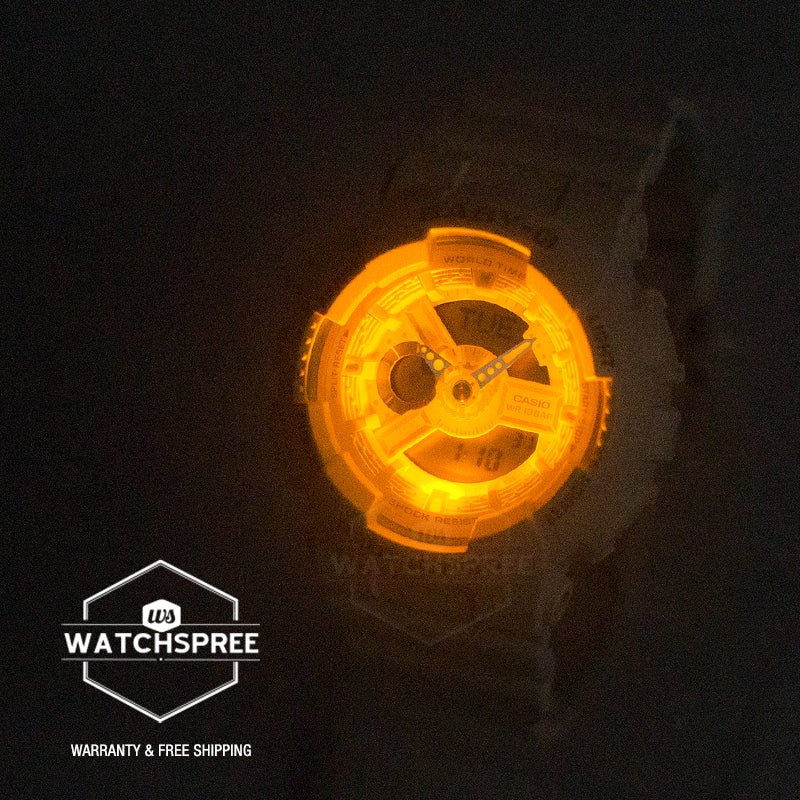 Casio Baby-G BA-110 Lineup Sweet Collections Chocolate Matte Off-White Watch BA110XSW-7A BA-110XSW-7A