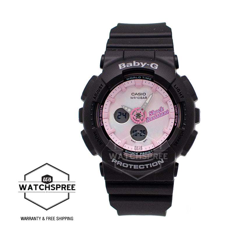 Casio Baby-G Standard Analog-Digital Beach Fashions Black Resin Band Watch BA120T-1A BA-120T-1A