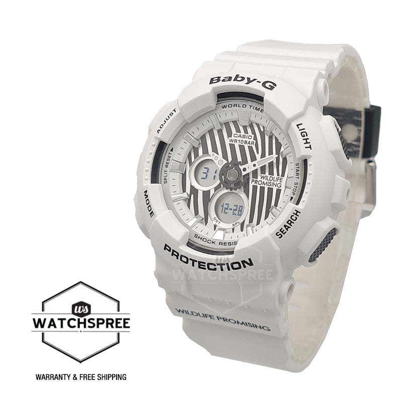 Casio Baby-G Wildlife Promising Collaboration Limited Models White Resin Band Watch BA120WLP-7A BA-120WLP-7A