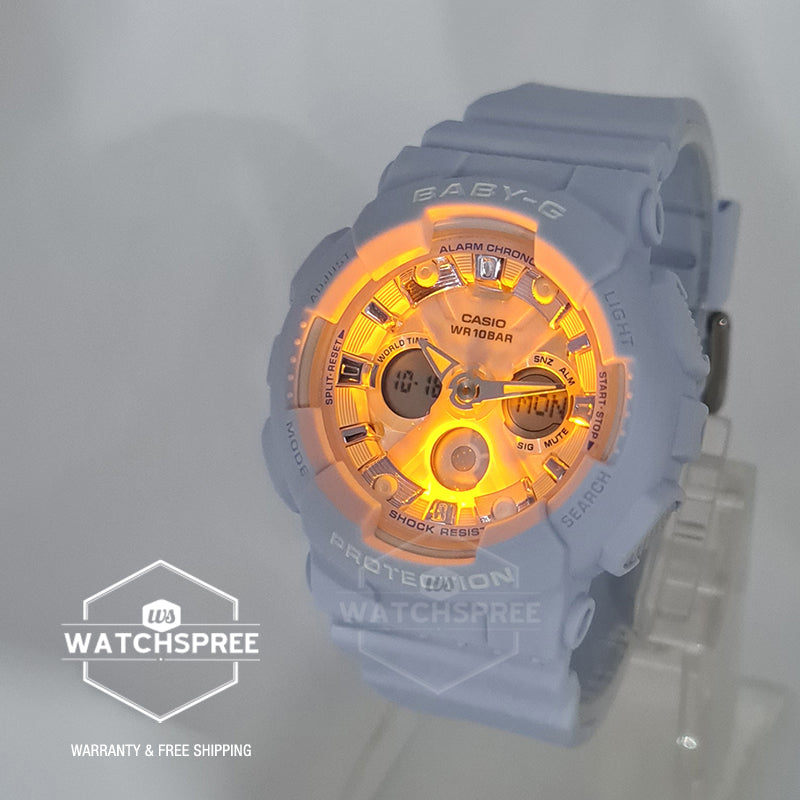 Casio Baby-G Standard Analog-Digital BA-130 Series Light Blue Resin Band Watch BA130WP-2A BA-130WP-2A
