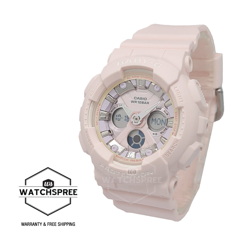 Casio Baby-G Standard Analog-Digital BA-130 Series Light Pink Resin Band Watch BA130WP-4A BA-130WP-4A
