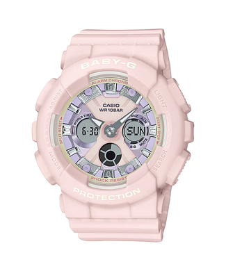 Casio Baby-G Standard Analog-Digital BA-130 Series Light Pink Resin Band Watch BA130WP-4A BA-130WP-4A