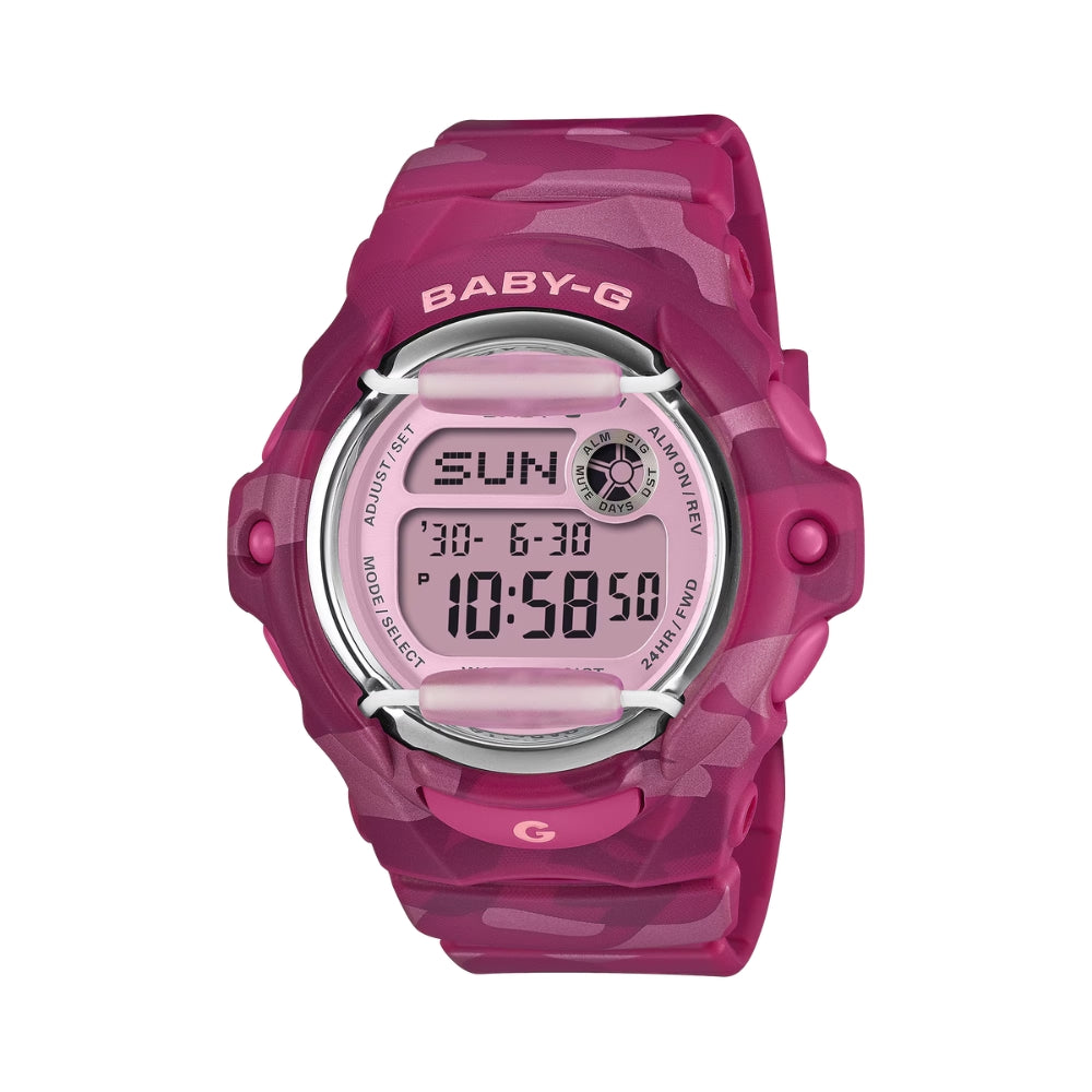 Casio Baby-G BG-169 Lineup Camo Series Camouflage Pink Resin Band Watch BG169CM-4D BG-169CM-4D BG-169CM-4