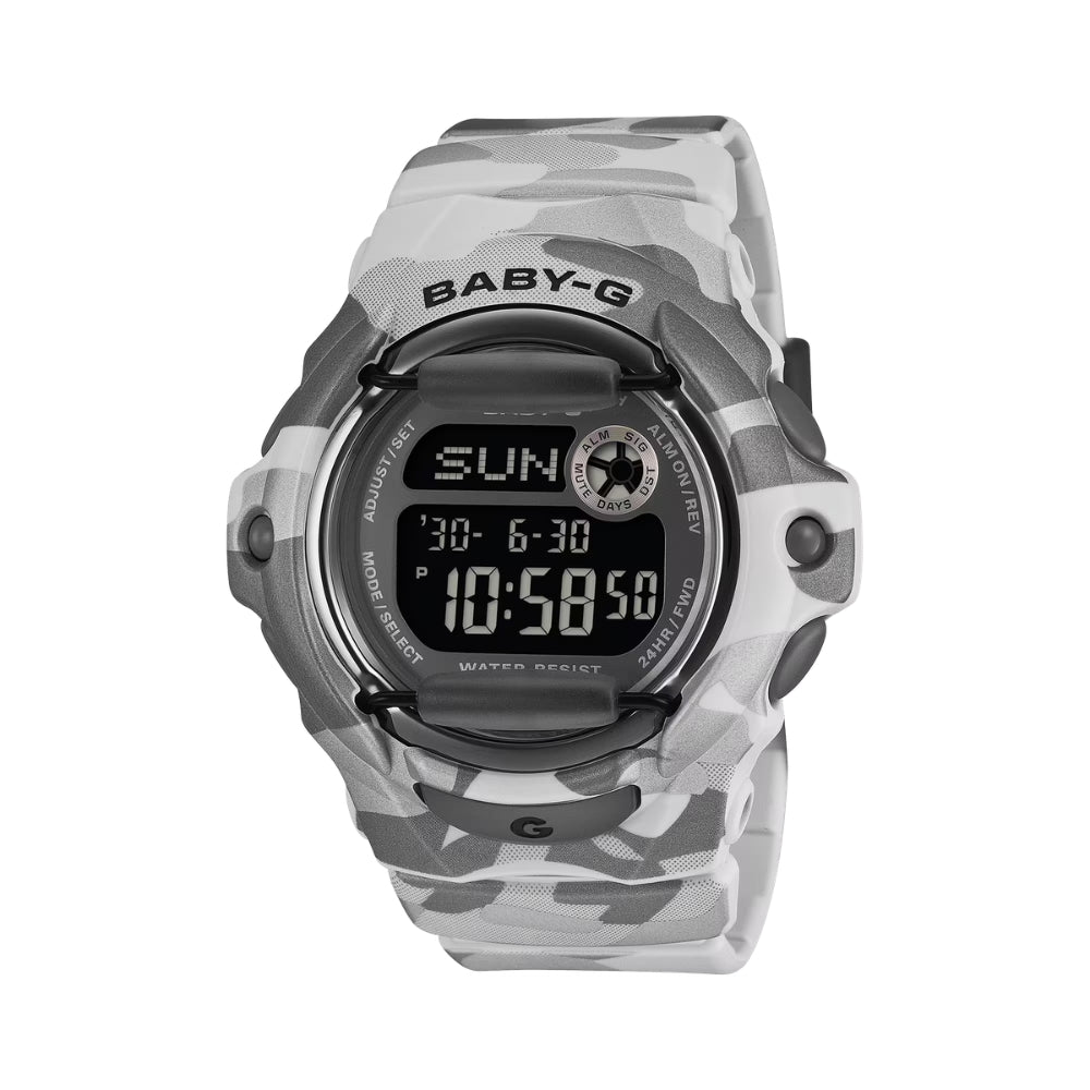 Casio Baby-G BG-169 Lineup Camo Series Camouflage Grey Resin Band Watch BG169CMB-8D BG-169CMB-8D BG-169CMB-8
