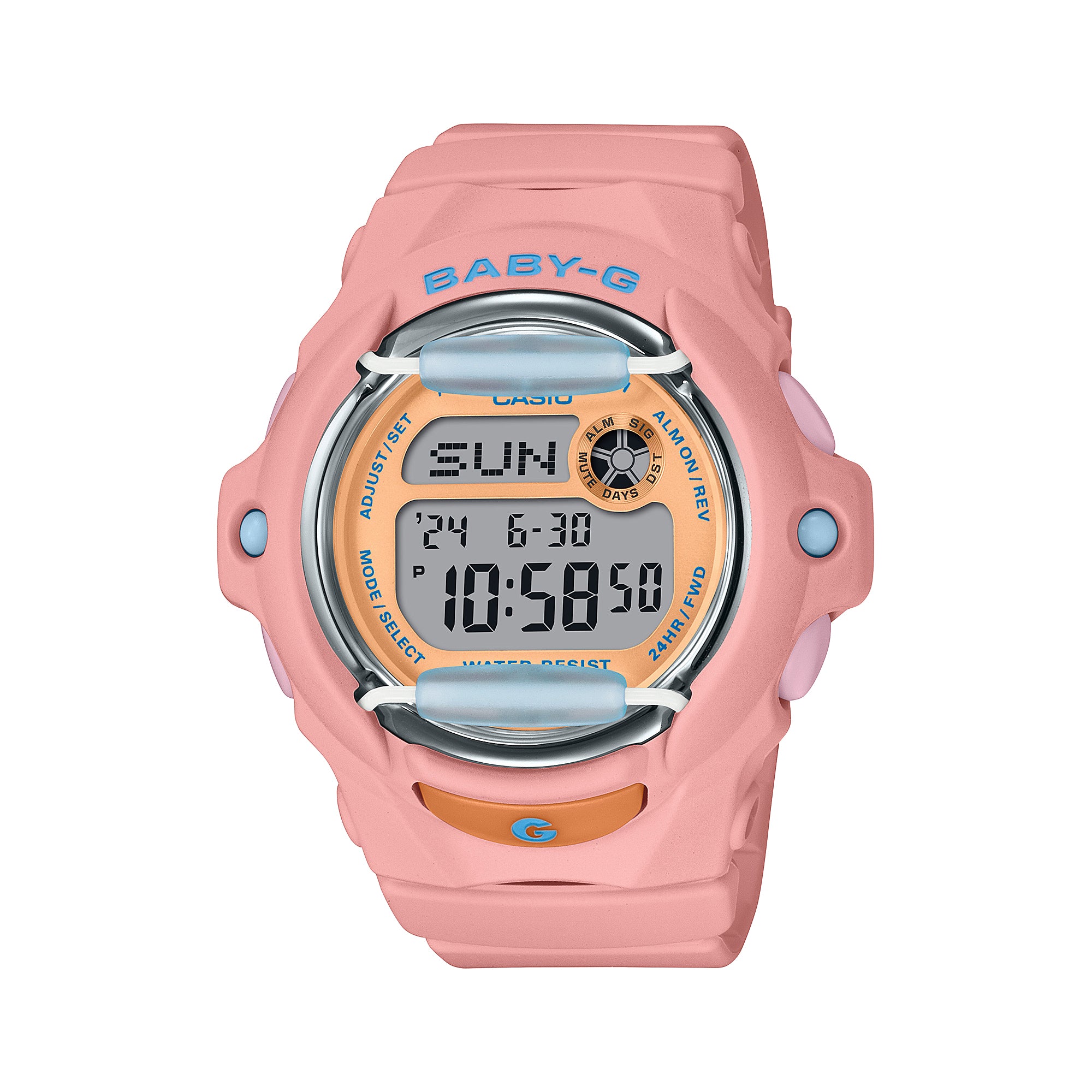Casio Baby-G BG-169 Lineup Summer Colours Series Soft Coral Pink Resin Band Watch BG169PB-4D BG-169PB-4D BG-169PB-4